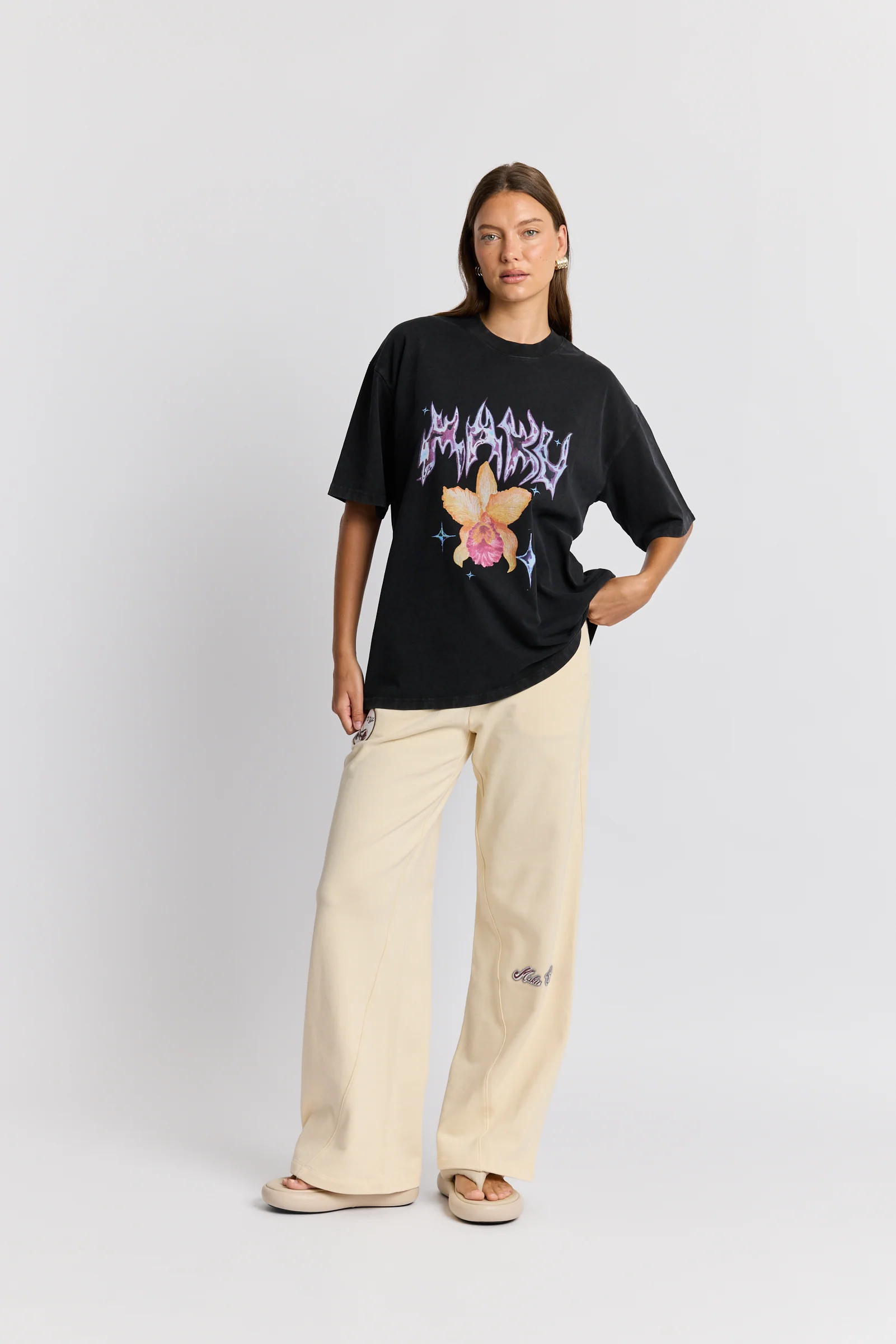 Chrome Flower Snow Wash Oversize Tee - Image 4