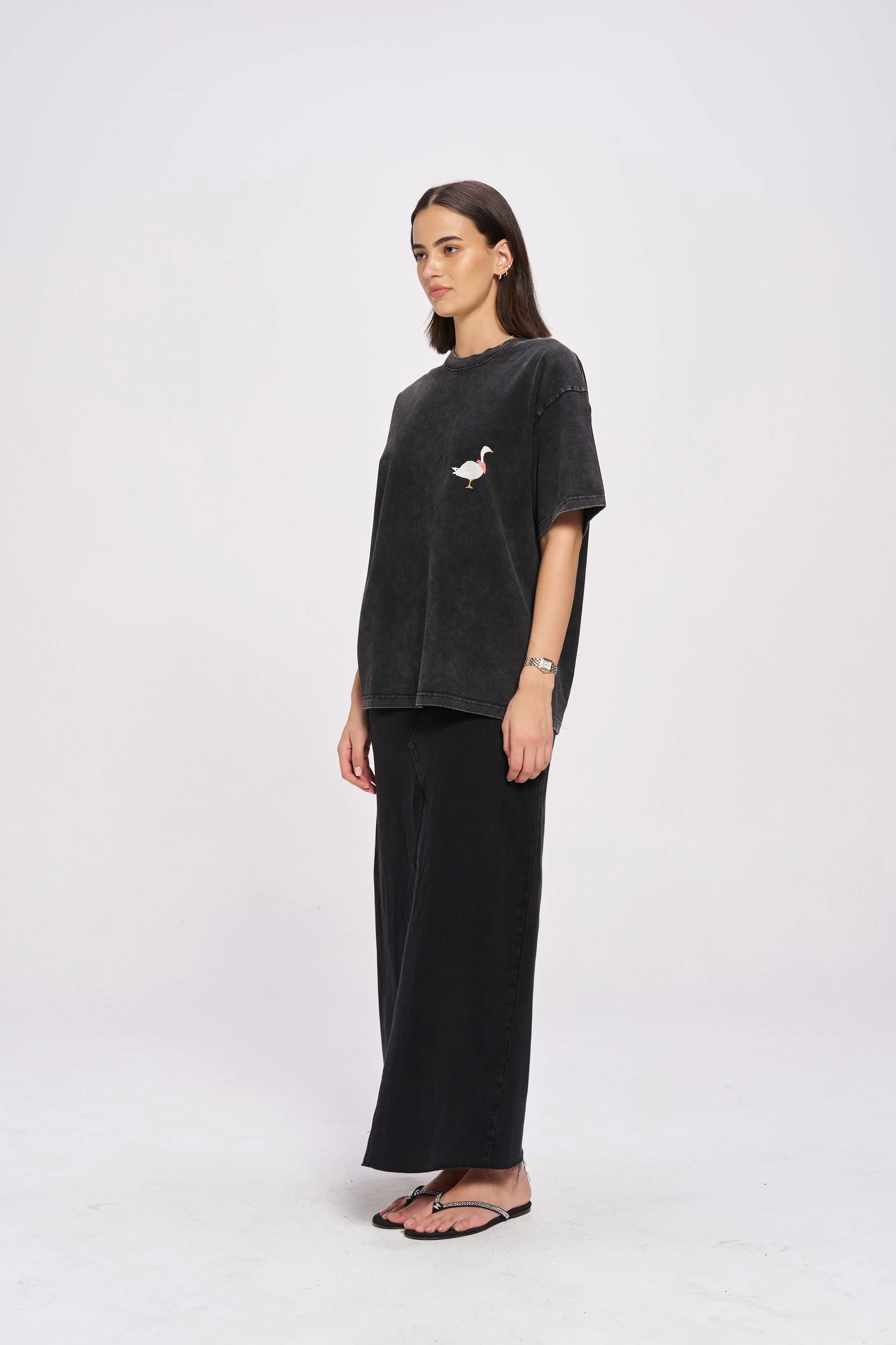 Don't Be A Goose Oversize Wash Tee - Image 3