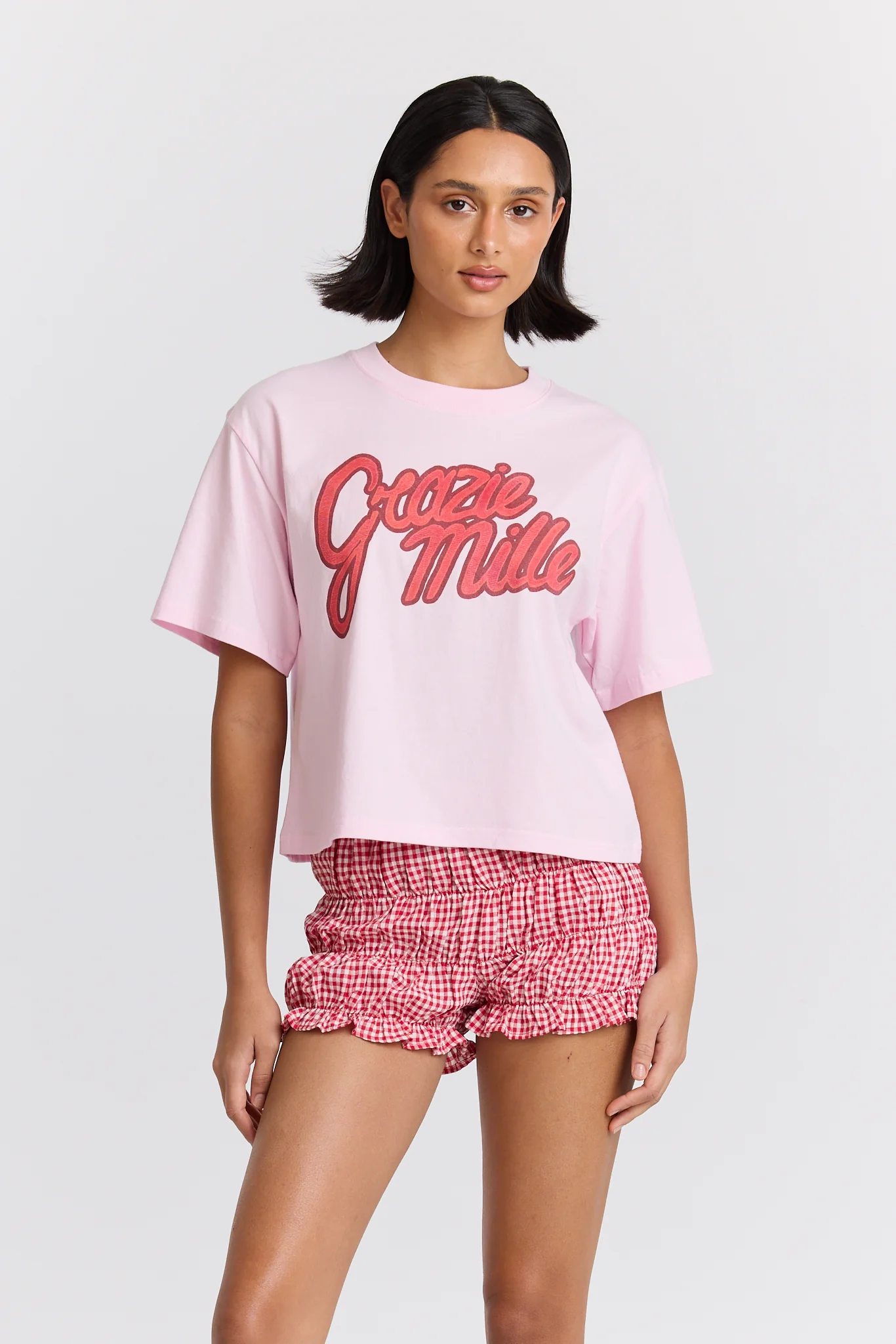 Grazie Mille Boxy Crop Tee - Image 4