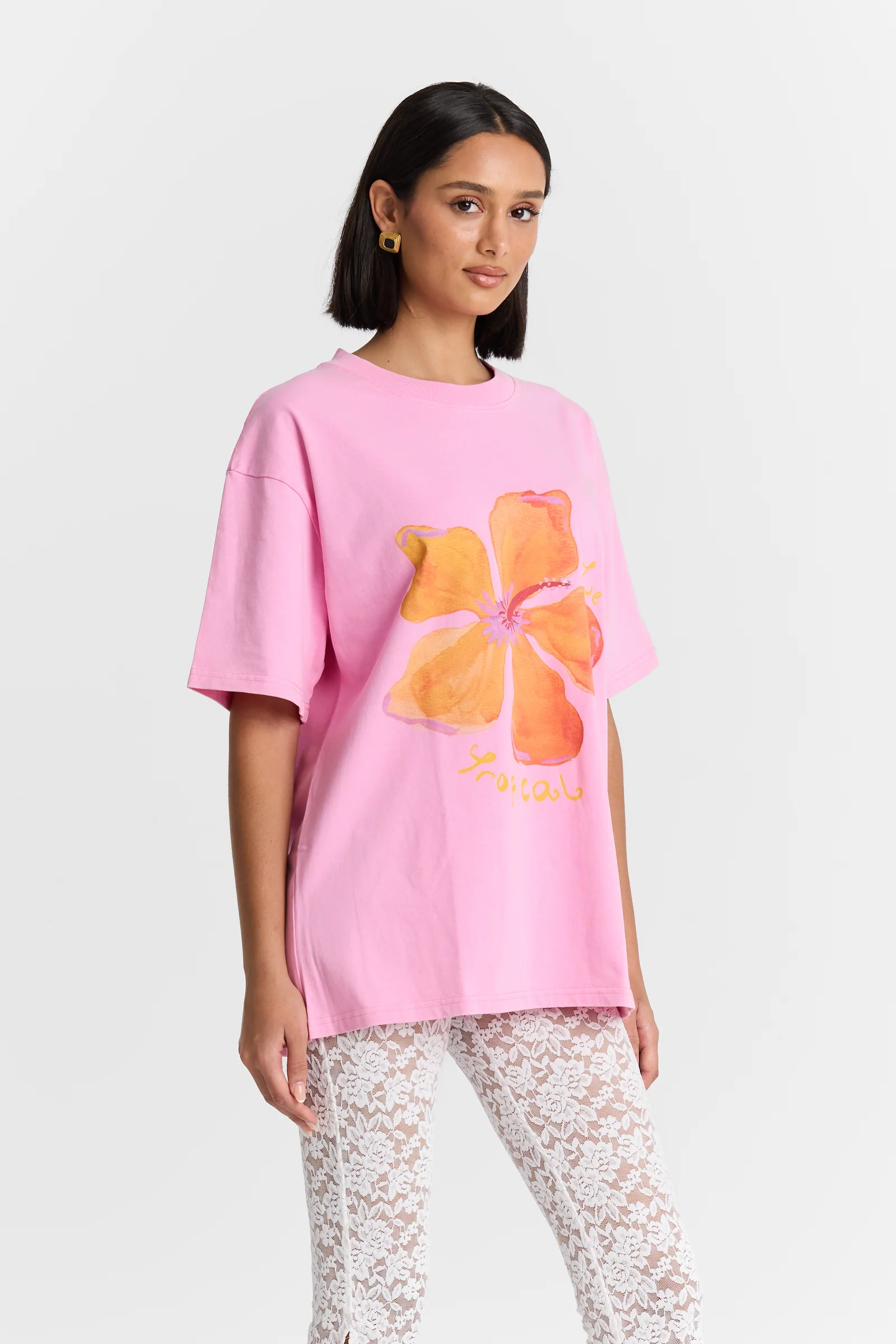 Le Fleur Tropical Oversize Tee - Image 3