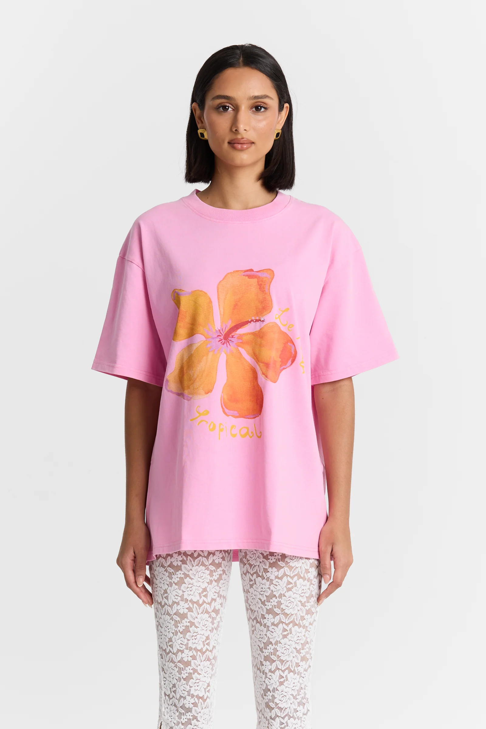 Le Fleur Tropical Oversize Tee - Image 4