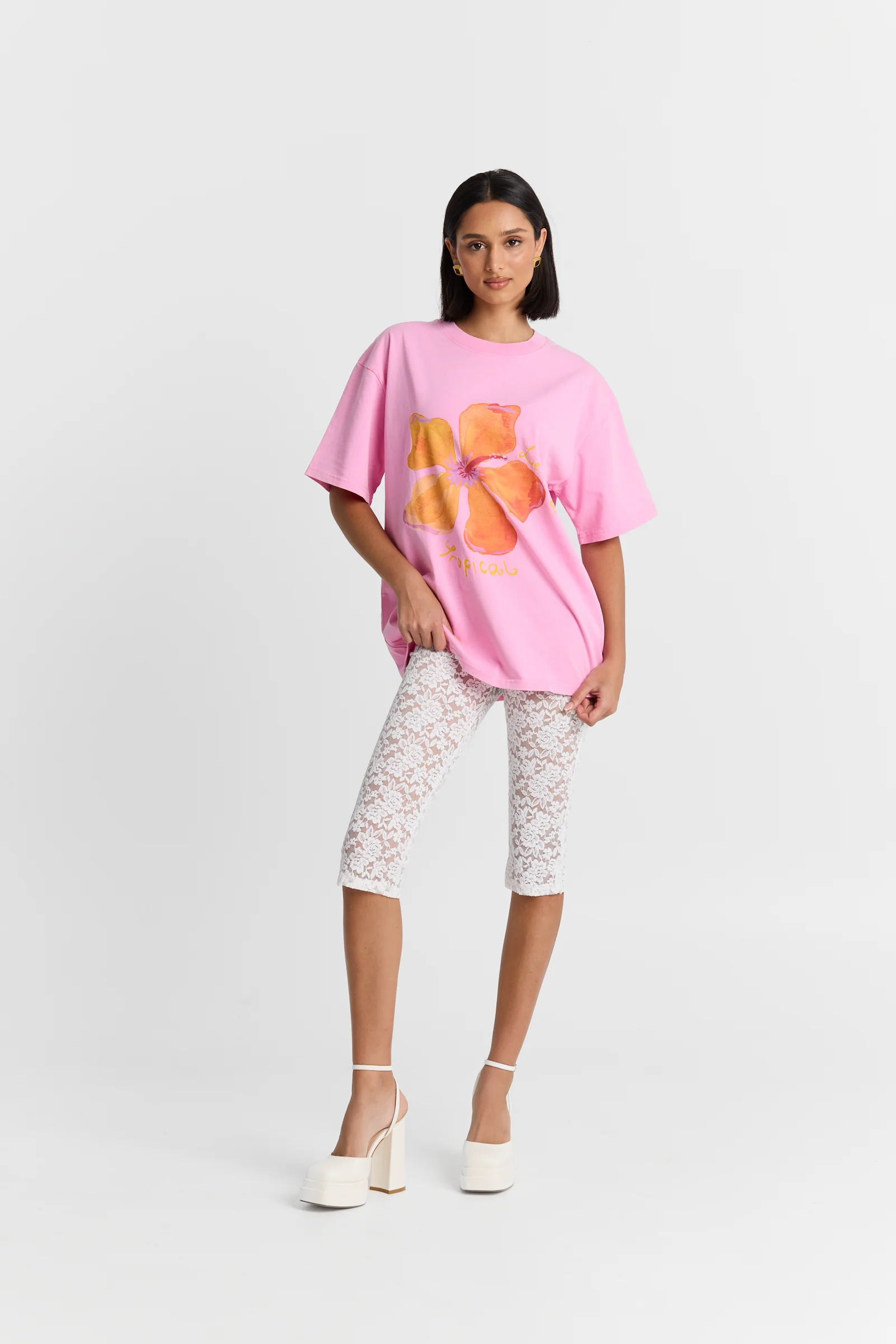 Le Fleur Tropical Oversize Tee - Image 5