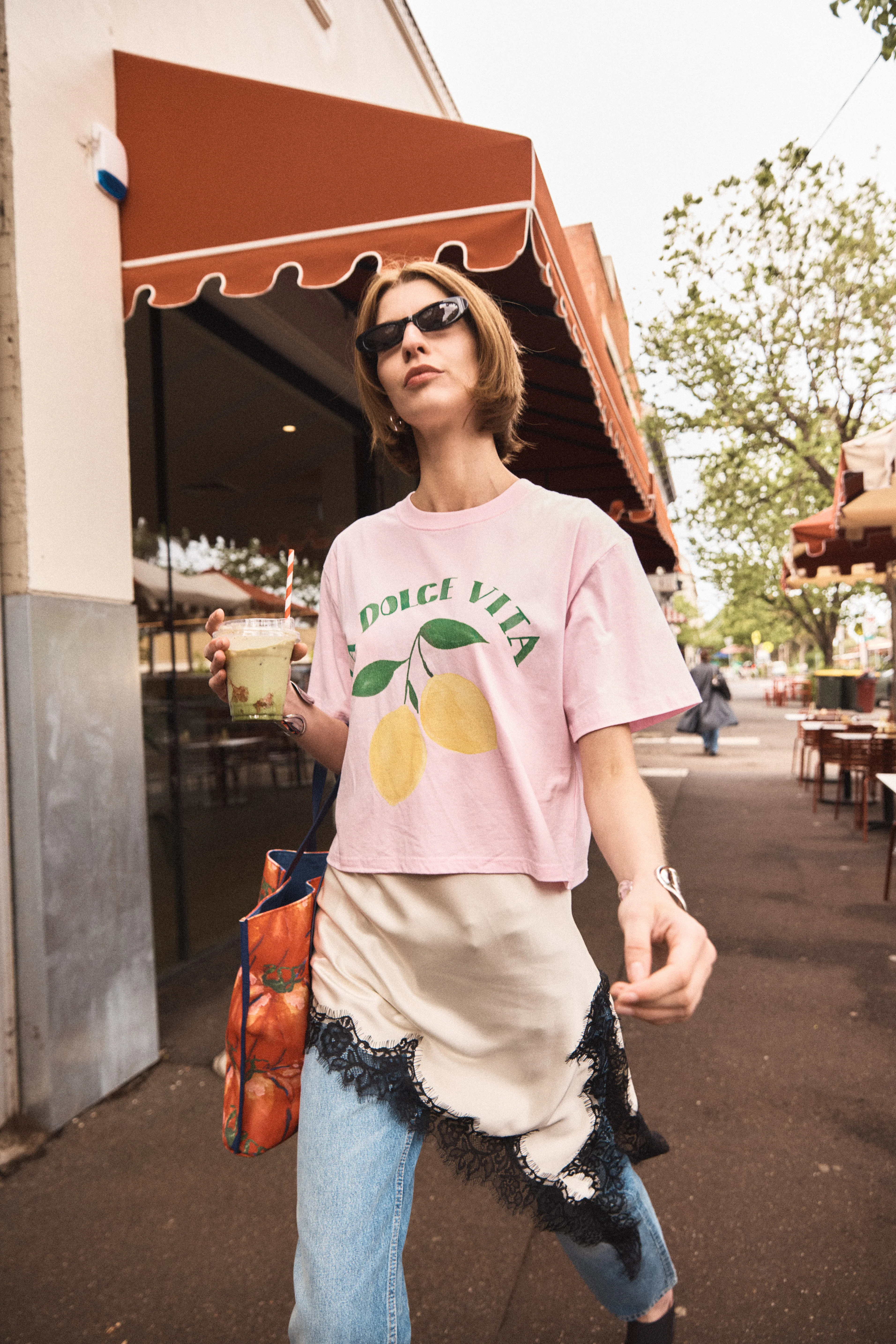 Lemon Dolce Vita Boxy Crop Tee - Image 3