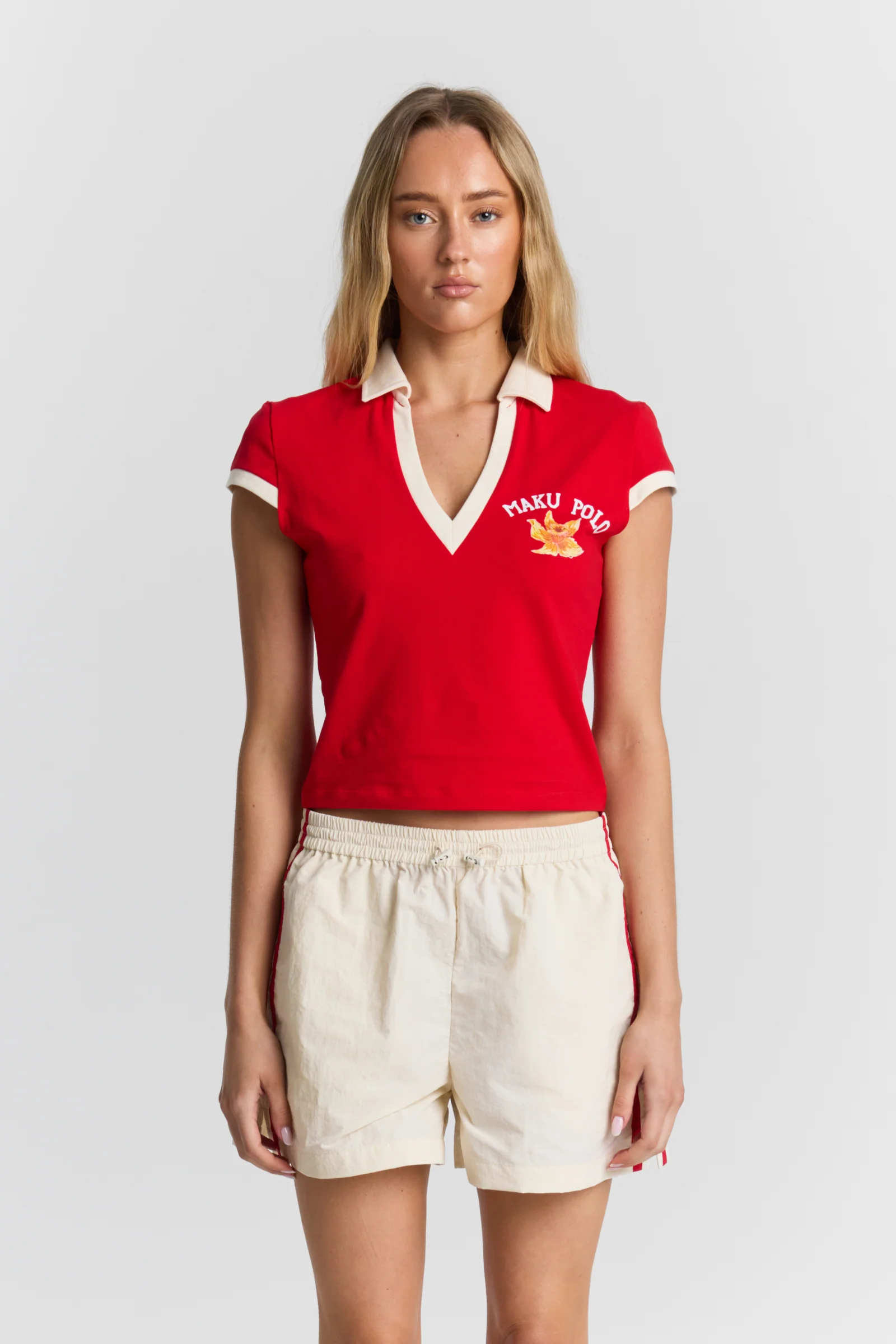 Maku Polo V-Neck Tee - Image 5