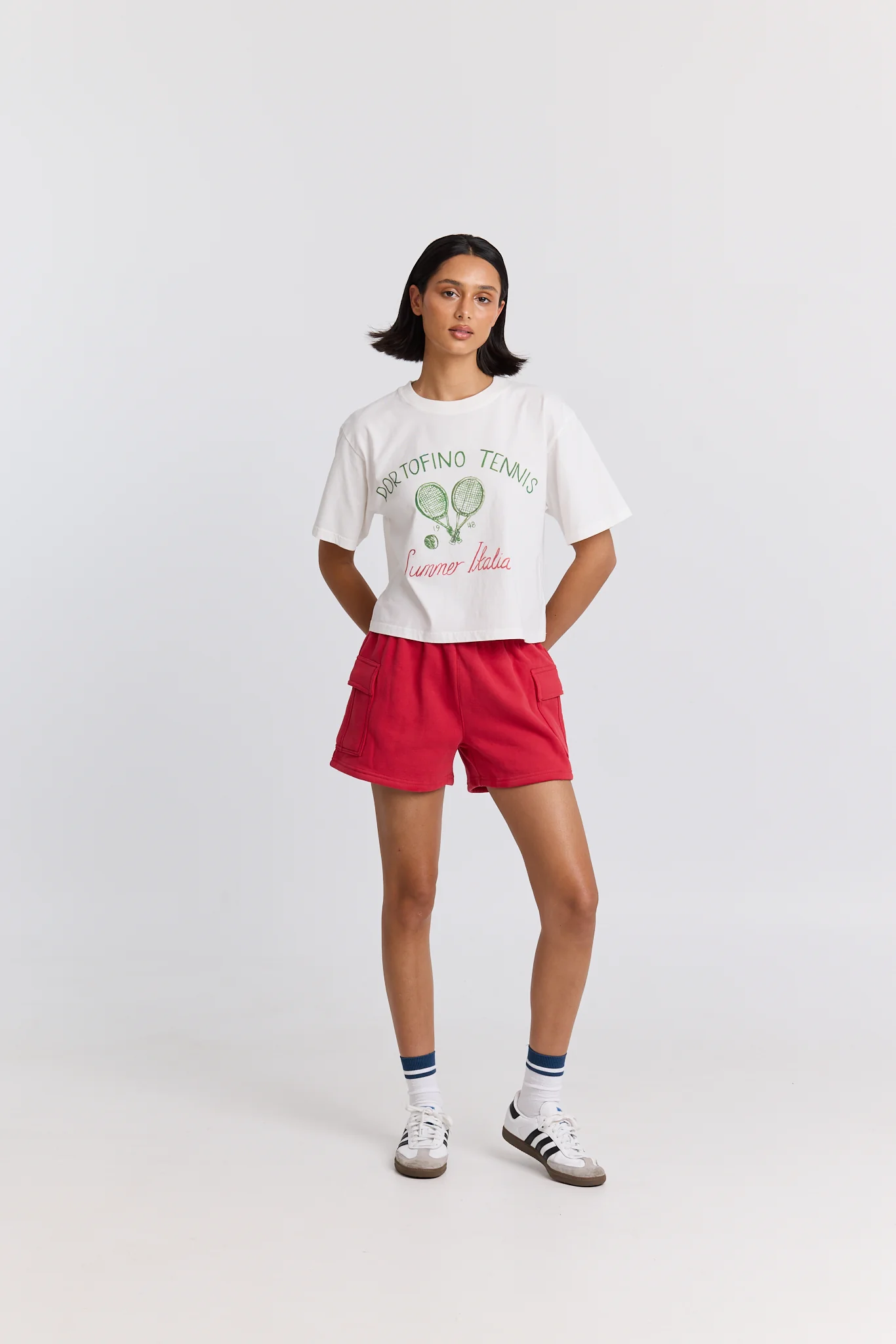 Portofino Tennis Boxy Crop Tee - Image 5