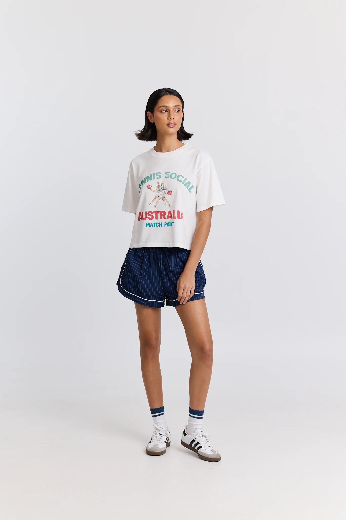 Tennis Social Boxy Crop Tee - Image 5