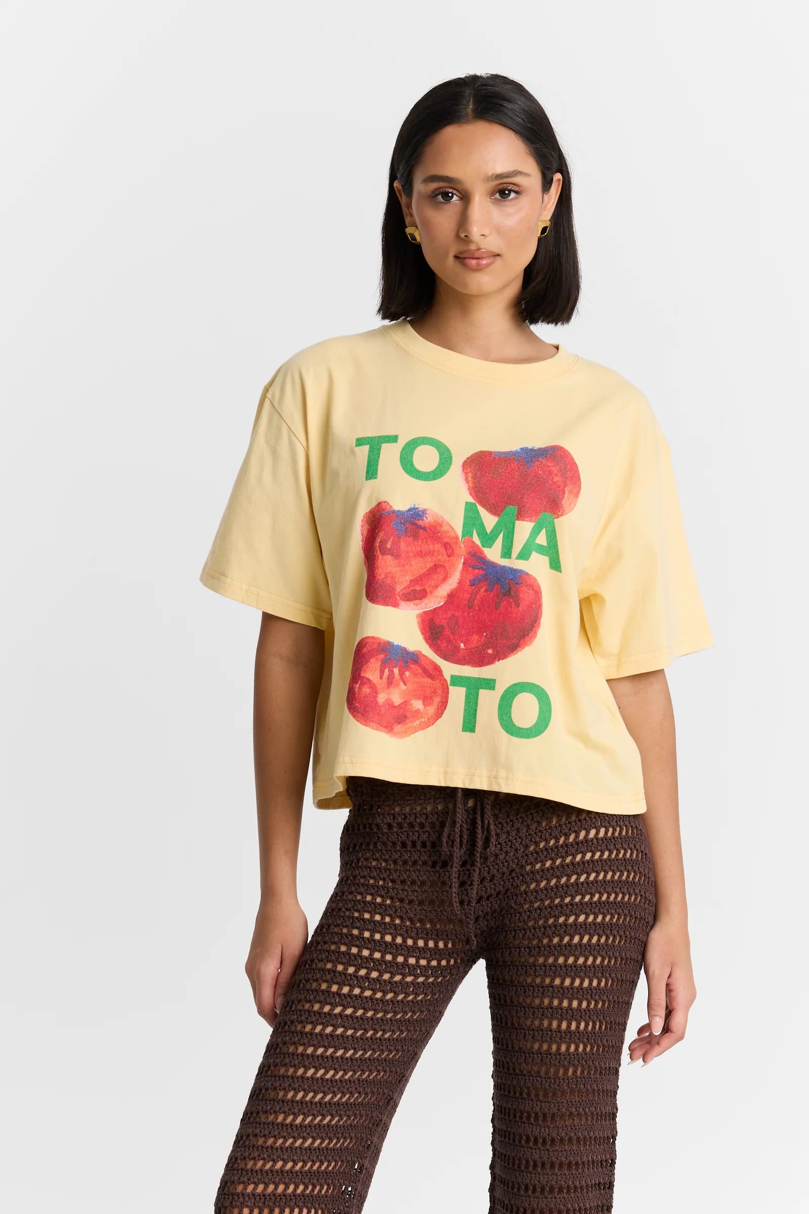 Tomato Boxy Crop Tee - Image 4