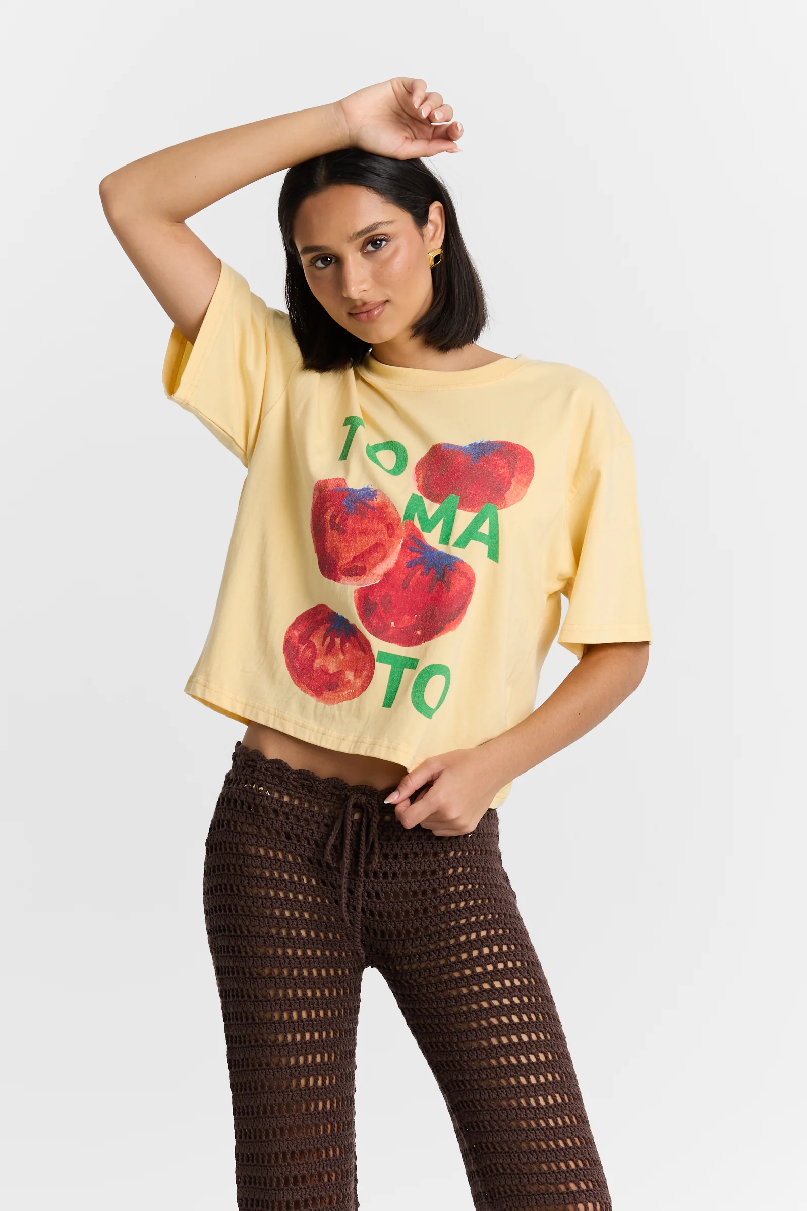 Tomato Boxy Crop Tee - Image 5